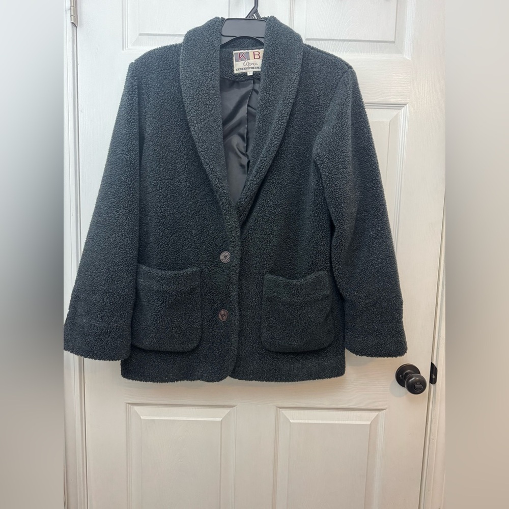 Kristen Blake Apres Vintage Women’s Teddy Jacket Size Large Made in USA